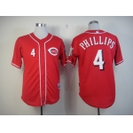 Cincinnati Reds #4 Brandon Phillips Red Jersey