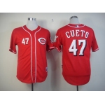 Cincinnati Reds #47 Johnny Cueto Red Jersey