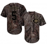 Cincinnati Reds #5 Johnny Bench Camo Realtree Collection Cool Base Stitched MLB Jersey