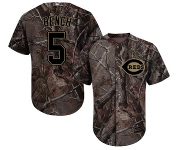 Cincinnati Reds #5 Johnny Bench Camo Realtree Collection Cool Base Stitched MLB Jersey