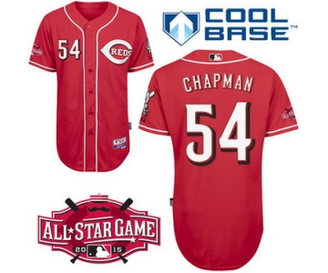 Cincinnati Reds #54 Aroldis Chapman 2015 All-Star Patch Red Jersey