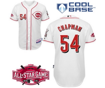 Cincinnati Reds #54 Aroldis Chapman 2015 All-Star White Gray Jersey
