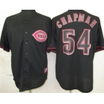 Cincinnati Reds #54 Aroldis Chapman Black Fashion Jersey