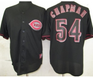 Cincinnati Reds #54 Aroldis Chapman Black Fashion Jersey