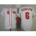 Cincinnati Reds #6 Josh Hamilton White Jersey