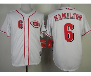 Cincinnati Reds #6 Josh Hamilton White Jersey