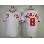 Cincinnati Reds #8 Joe Morgan 1975 White Throwback Jersey