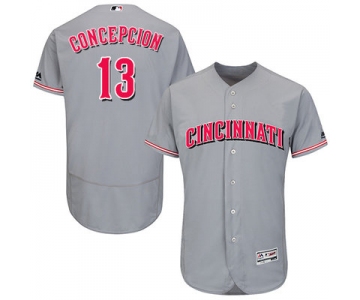 Men's Cincinnati Reds #13 Dave Concepcion Grey Flexbase Authentic Collection Stitched MLB Jersey