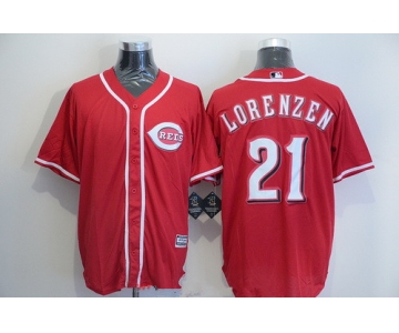 Men's Cincinnati Reds #21 Michael Lorenzen Red Stitched MLB Majestic Cool Base Jersey