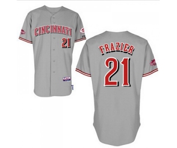 Men's Cincinnati Reds #21 Todd Frazier Gray Jersey