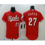 Men's Cincinnati Reds #27 Trevor Bauer Red Stitched MLB Flex Base Nike Jersey