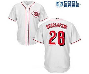 Men's Cincinnati Reds #28 Anthony DeSclafani White Home Stitched MLB Majestic Cool Base Jersey