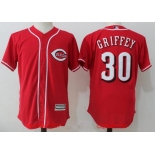 Men's Cincinnati Reds #30 Ken Griffey Jr Retired Red Cool Base Stitched MLB Jersey