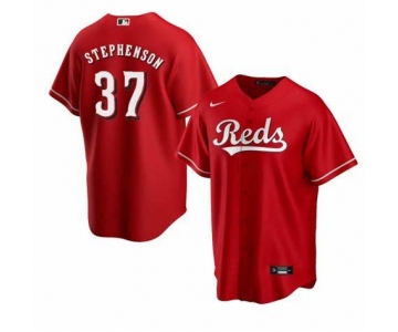 Men's Cincinnati Reds #37 Tyler Stephenson Red MLB Cool Base Nike Jersey