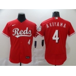 Men's Cincinnati Reds #4 Shogo Akiyama Red Stitched MLB Flex Base Nike Jersey