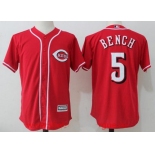 Men's Cincinnati Reds #5 Johnny Bench Retired Red Cool Base Stitched MLB Jersey
