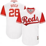 Men's Cincinnati Reds Anthony DeSclafani Disco Majestic White 2017 Players Weekend Authentic Jersey