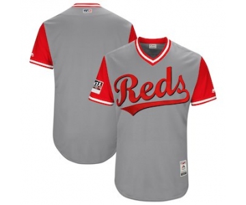 Men's Cincinnati Reds Blank Majestic Gray 2018 Players' Weekend Authentic Team Jersey