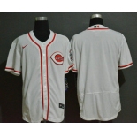 Men's Cincinnati Reds Blank White Stitched MLB Flex Base Nike Jersey