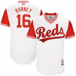 Men's Cincinnati Reds Tucker Barnhart Barney Majestic White 2017 Players Weekend Authentic Jersey