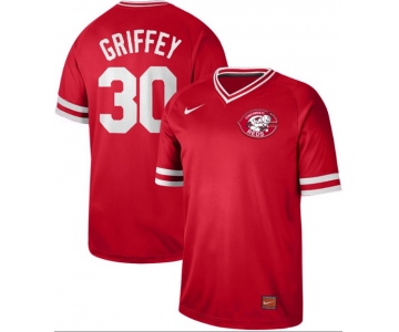 Reds #30 Ken Griffey Red Authentic Cooperstown Collection Stitched Baseball Jersey