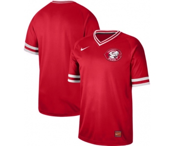 Reds Blank Red Authentic Cooperstown Collection Stitched Baseball Jersey