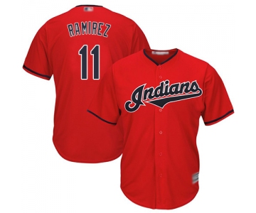 Indians #11 Jose Ramirez Red Stitched Youth Baseball Jersey