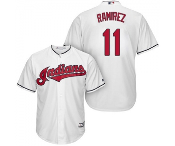Indians #11 Jose Ramirez White Home Stitched Youth Baseball Jersey