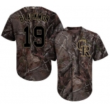 Colorado Rockies #19 Charlie Blackmon Camo Realtree Collection Cool Base Stitched MLB Jersey
