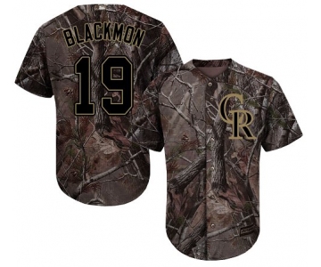 Colorado Rockies #19 Charlie Blackmon Camo Realtree Collection Cool Base Stitched MLB Jersey