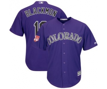 Men's Colorado Rockies 19 Charlie Blackmon Majestic Purple 2019 Spring Training Cool Base Player Jersey