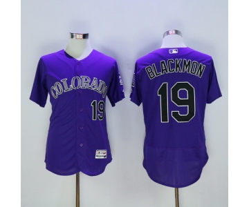 Men's Colorado Rockies #19 Charlie Blackmon Purple 2016 Flexbase Majestic Baseball Jersey