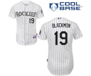 Rockies #19 Charlie Blackmon White Cool Base Stitched Youth Baseball Jersey