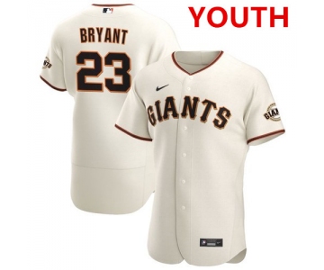 Youth san francisco giants #23 kris bryant cream flex base nike jersey
