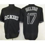 Colorado Rockies #17 Todd Helton Black Fashion Jersey