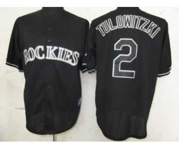 Colorado Rockies #2 Troy Tulowitzki Black Fashion Jersey