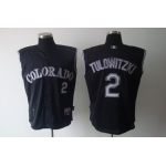 Colorado Rockies #2 Troy Tulowitzki Black Sleeveless Jersey