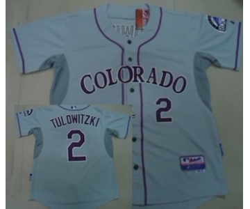 Colorado Rockies #2 Troy Tulowitzki Gray Jersey