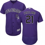 Colorado Rockies 21 Kyle Freeland Purple Flexbase Authentic Collection Stitched Baseball Jersey