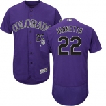 Colorado Rockies 22 Chris Iannetta Purple Flexbase Authentic Collection Stitched Baseball Jersey