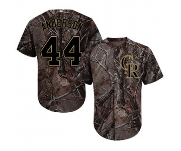 Colorado Rockies #44 Tyler Anderson Camo Realtree Collection Cool Base Stitched MLB Jersey