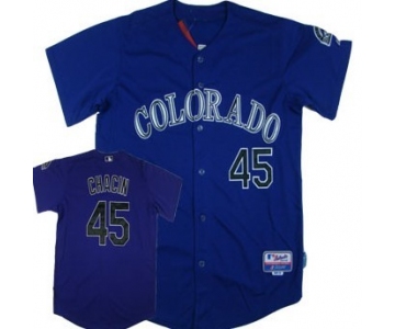 Colorado Rockies #45 Jhoulys Chacin Purple Jersey