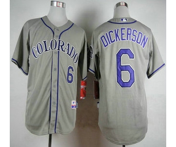 Colorado Rockies #6 Corey Dickerson Gray Jersey