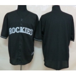 Colorado Rockies Blank Black Fashion Jersey