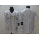 Men Colorado Rockies Blank White Game Nike MLB Jerseys