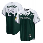 Men's Colorado Rockies #24 Ryan McMahon Green 2022 City Connect Cool Base Stitched Baseball Jersey