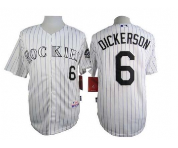 Men's Colorado Rockies #6 Corey Dickerson White Jersey