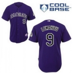 Men's Colorado Rockies #9 DJ LeMahieu Purple Jersey