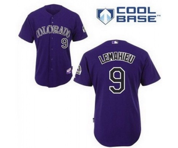 Men's Colorado Rockies #9 DJ LeMahieu Purple Jersey