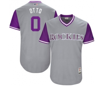 Men's Colorado Rockies Adam Ottavino Otto Majestic Gray 2017 Players Weekend Authentic Jersey